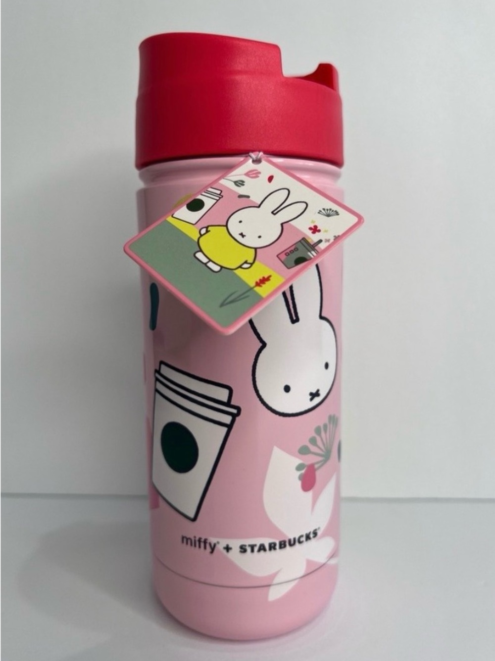 Starbucks Pink and Red Miffy Stainless Tumbler